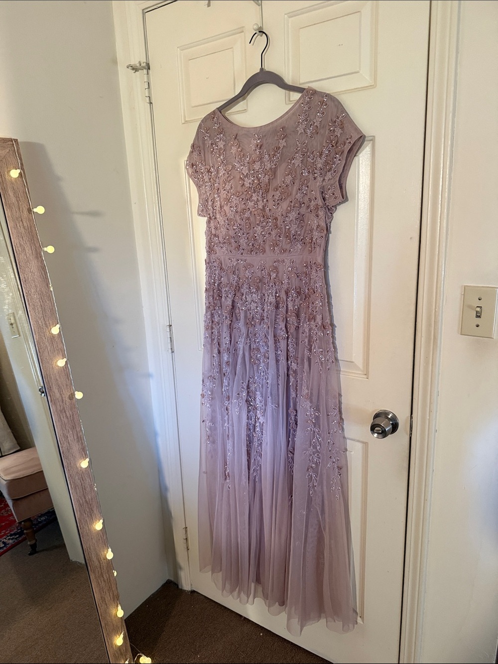 MAC DUGGAL
Pink Floral Embellished Cap Sleeve Gown - Picture 4 of 12